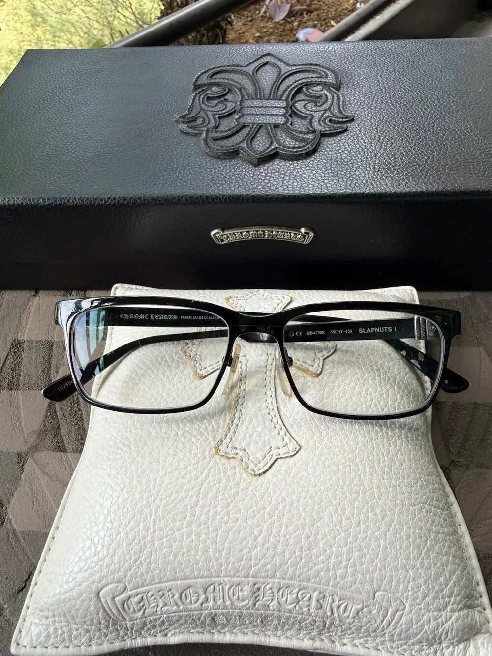 Chrome Hearts SLAPNUTS I BB-CTEK Black Eyeglasses 55-17-153 Rare Vintage